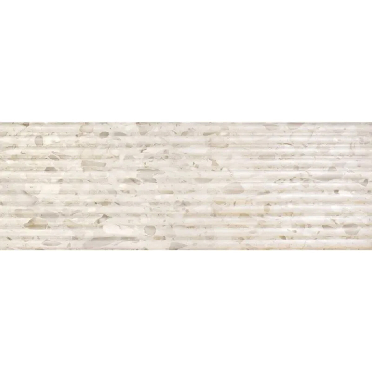 Porcelanato Fluted Terrazo Beige Ret "a" 40x120 Cm 