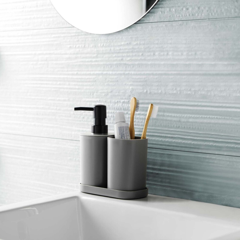SET BAÑO 1801820 GRIS PLÁSTICO 1801820