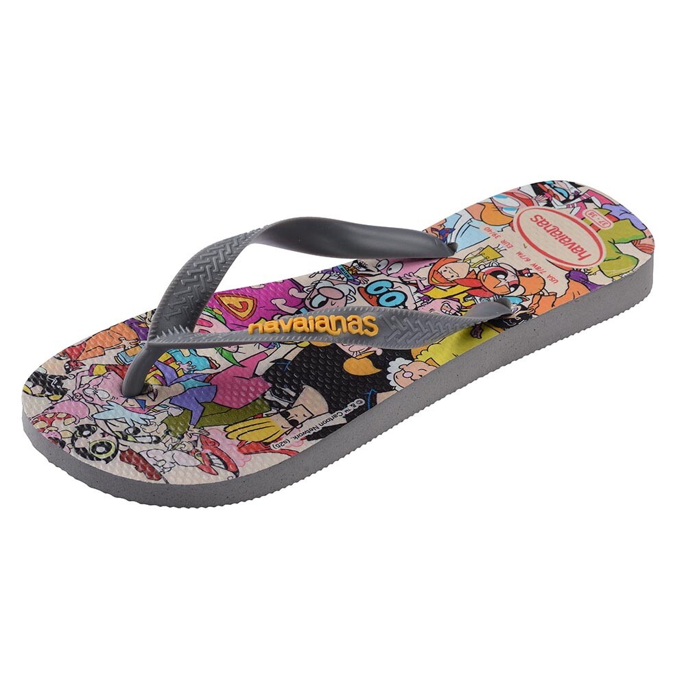 Sandalias Havaianas Top Warner Classics Hombre Acero Gris