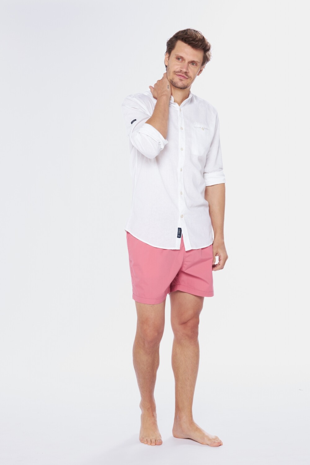 SHORT DE BAÑO LISO CORTO Rosa