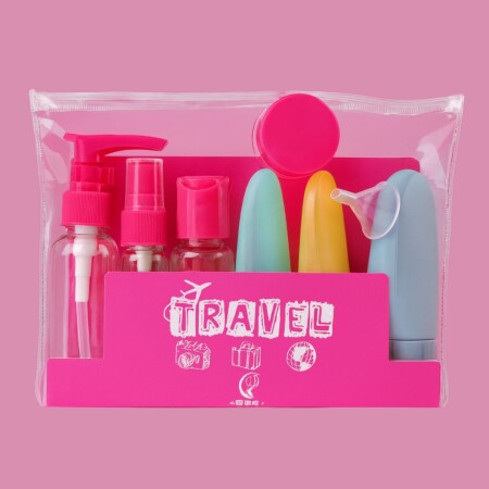 SET FRASCOS PARA VIAJE X 9 PIEZAS SET FRASCOS PARA VIAJE X 9 PIEZAS