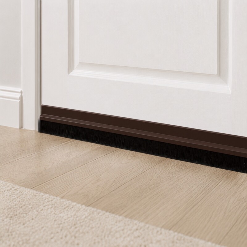 Zócalo adhesivo PVC con cepillo 100 cm MARRON