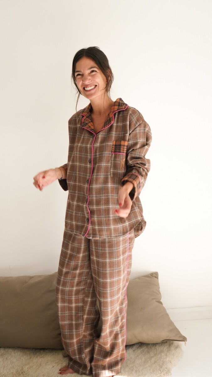 Sleepwalker Pijama Woman - Chocolate / Camel 