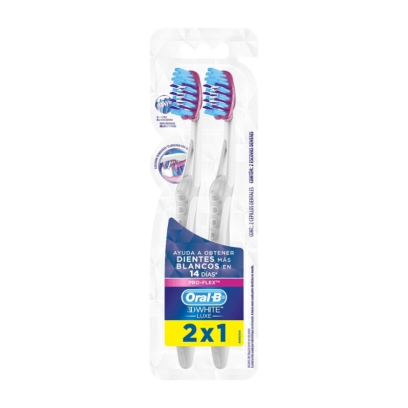 Cepillo de Dientes Oral-B 3D White Pro Flex 2X1 Cepillo de Dientes Oral-B 3D White Pro Flex 2X1