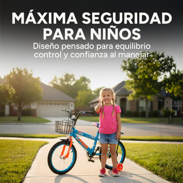 Bicicleta Infantil XMZ Rodado16 Canasto Parrilla Guardabarro Verde 1