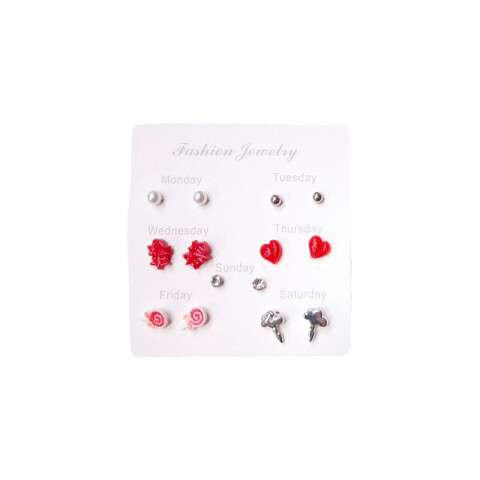 Caravanas hipoalergénicas x7 pares Caravanas Hipoalergénicas X7 Pares