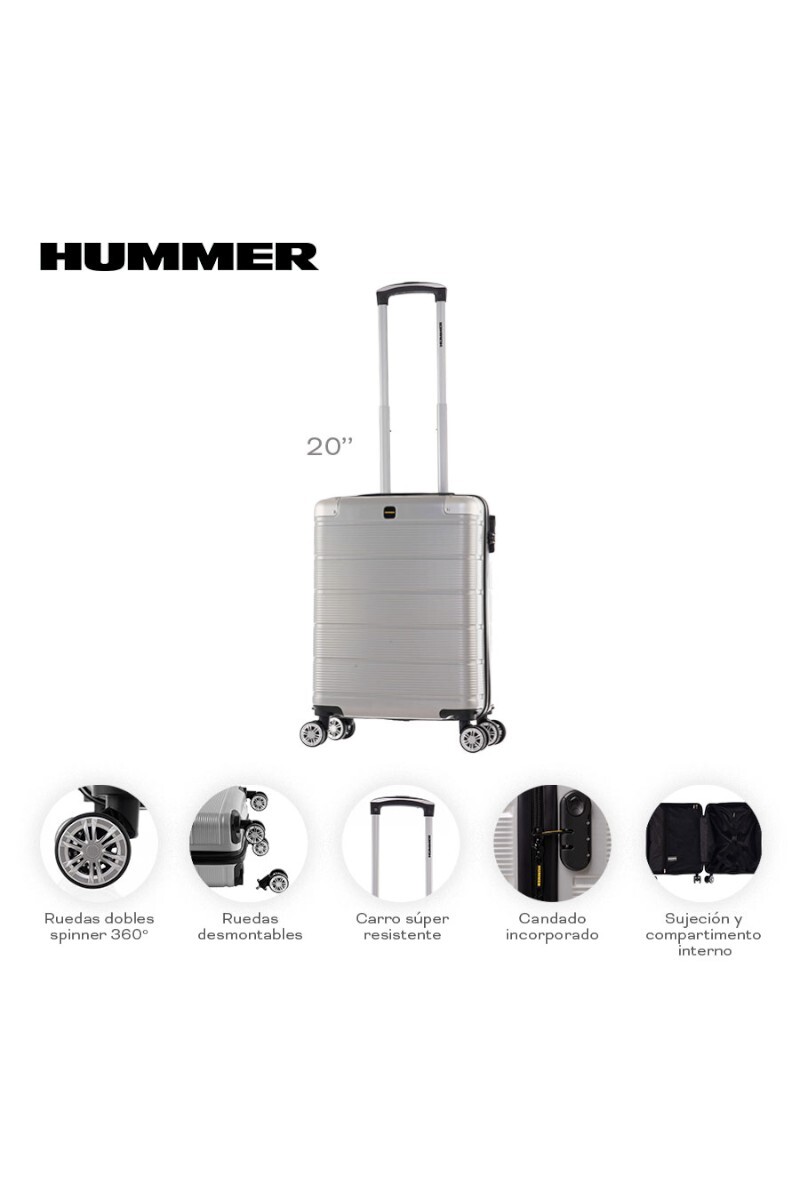 Valija rígida carry on Gris