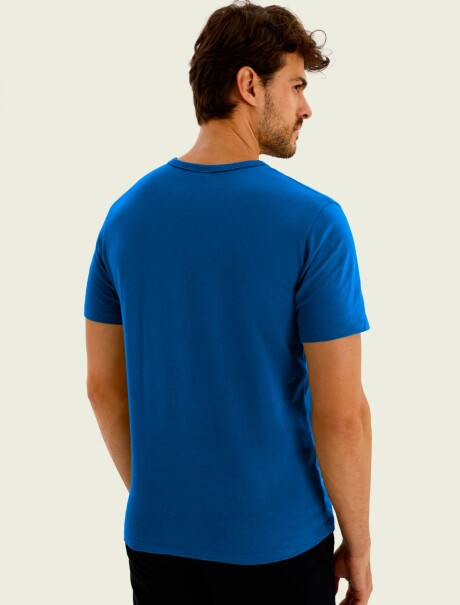 CAMISETA MANGA CORTA SLIM AZUL