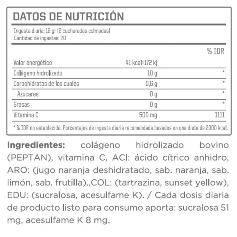 Colageno ENA Enacción Sabor Naranja 240gr Naranja
