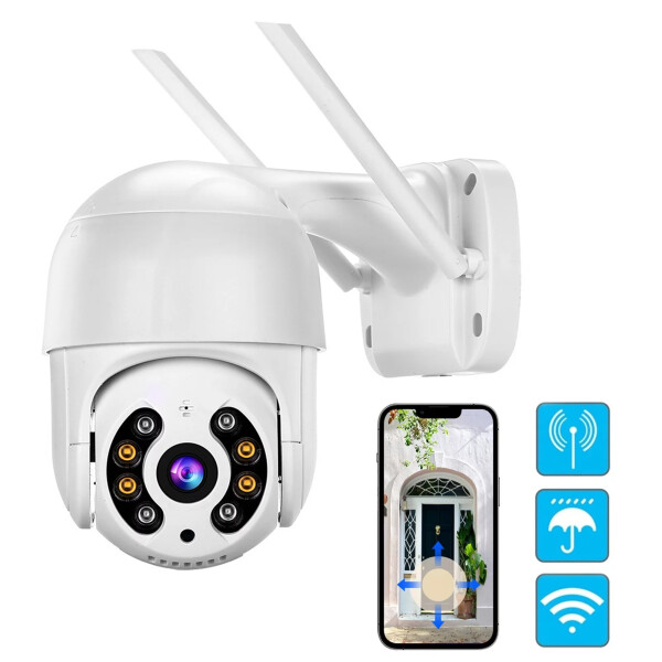 Cámara Wifi Exterior Seguridad Ip Full Hd 1080p Infrarrojo Color Variante Blanco