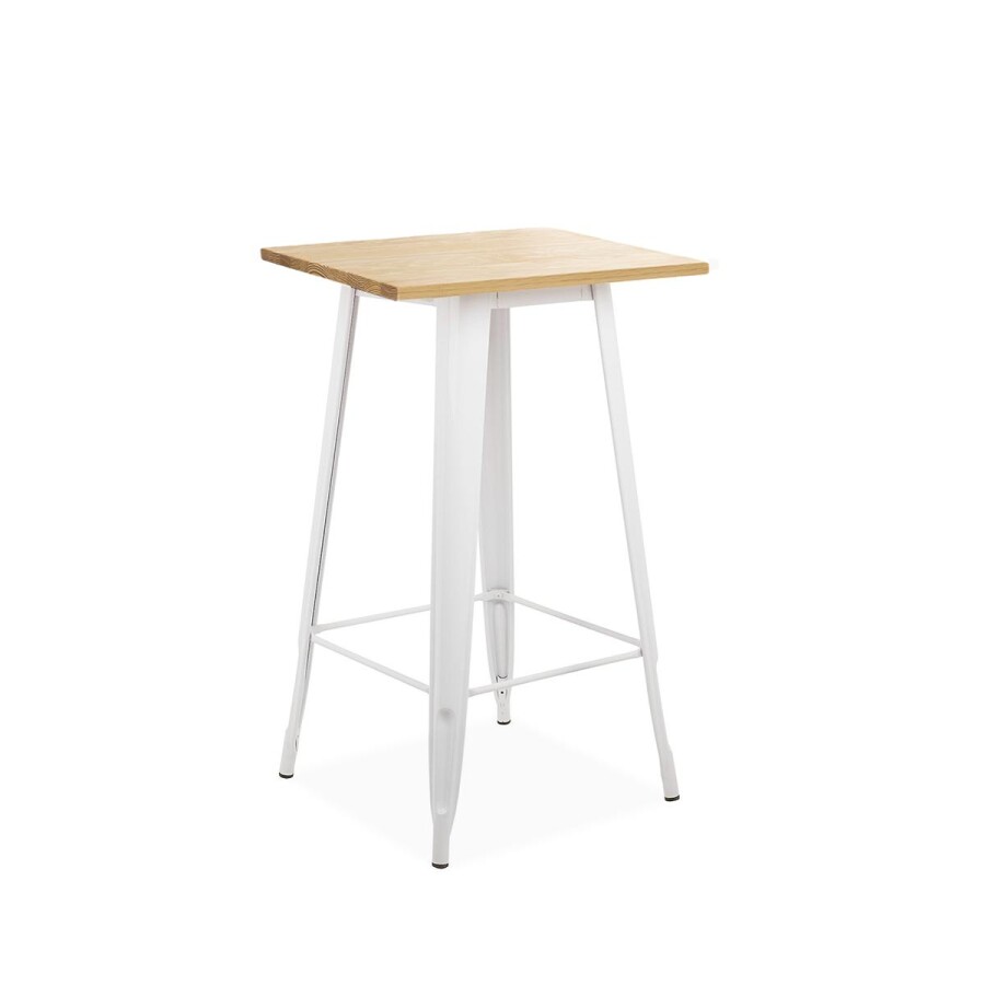 Mesa Alta Tolix 70x70CM Blanco Mesa Alta Tolix 70x70CM Blanco