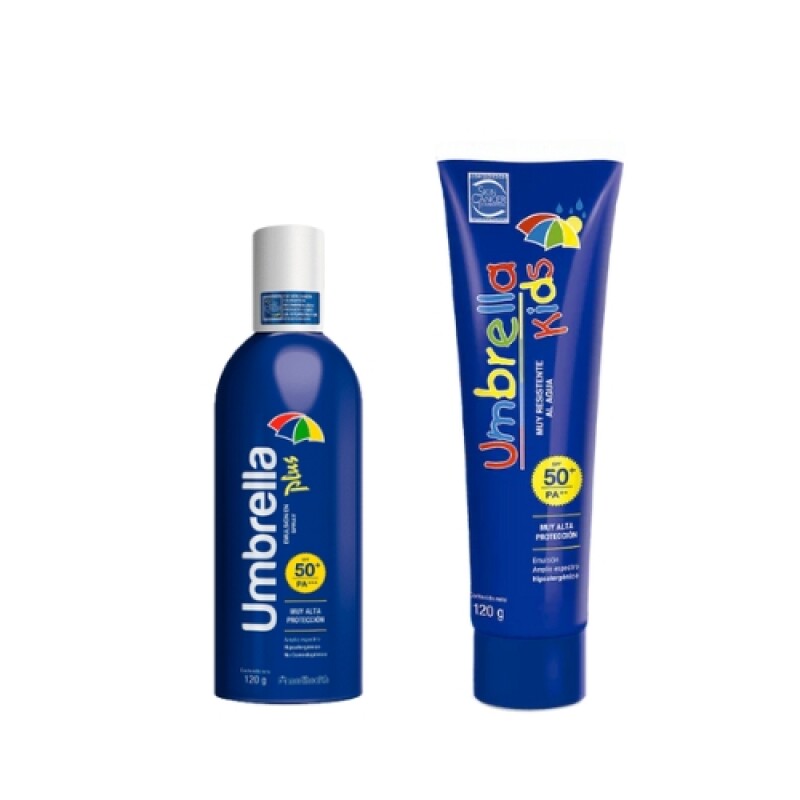 UMBRELLA PLUS SPRAY SPF 50 120 GR + 1 KIDS GRATIS UMBRELLA PLUS SPRAY SPF 50 120 GR + 1 KIDS GRATIS