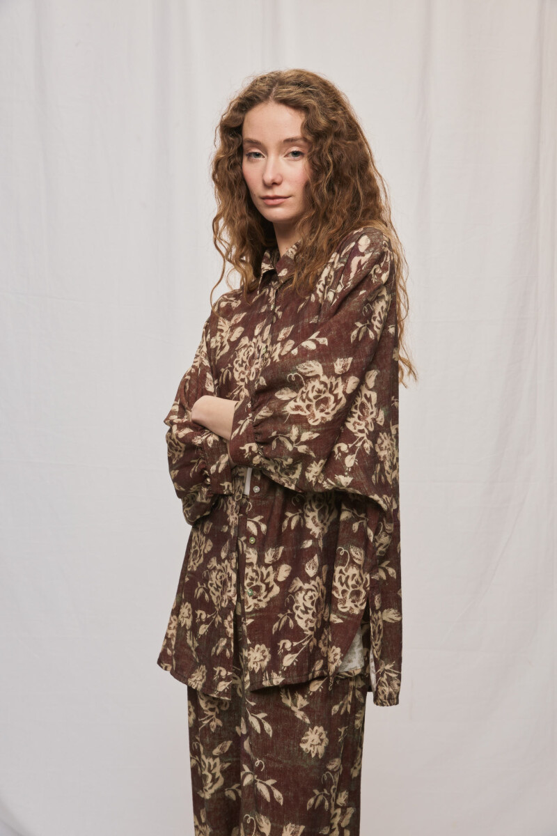 CAMISA ROSSI Marron