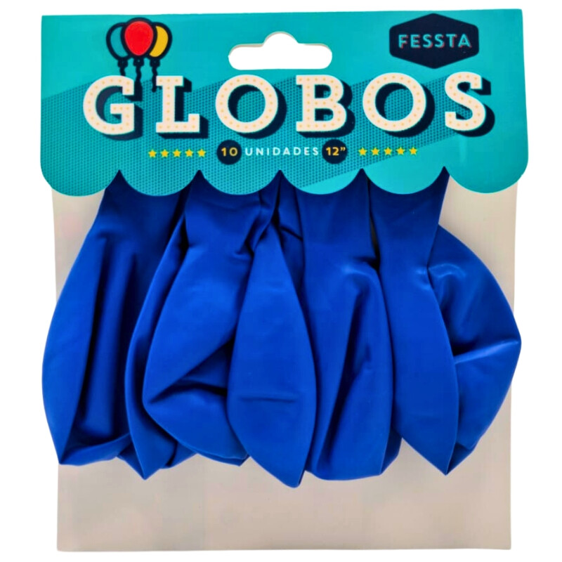 Globos X10 Tamaño R12 Azul