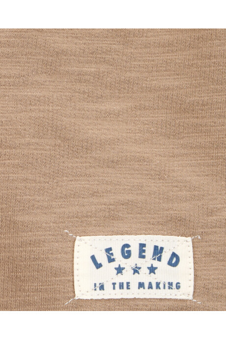 Short deportivo de algodón, khaki Sin color