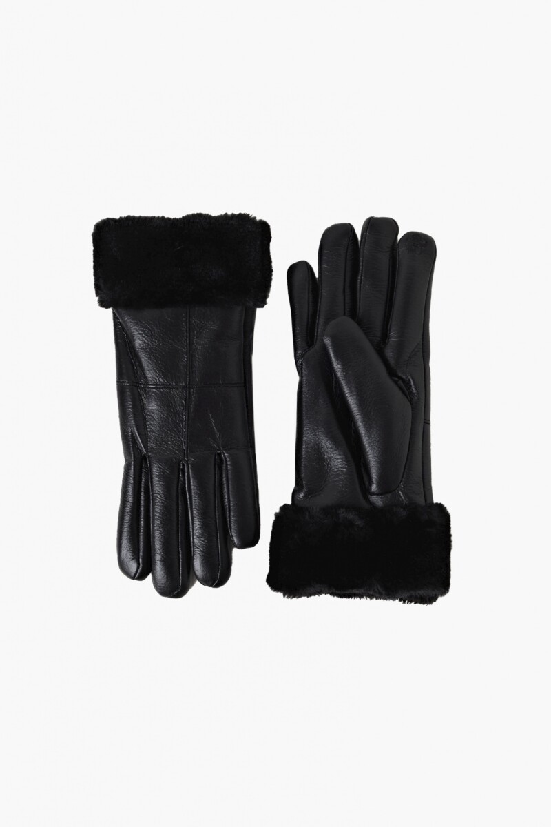 Guantes eco cuero negro