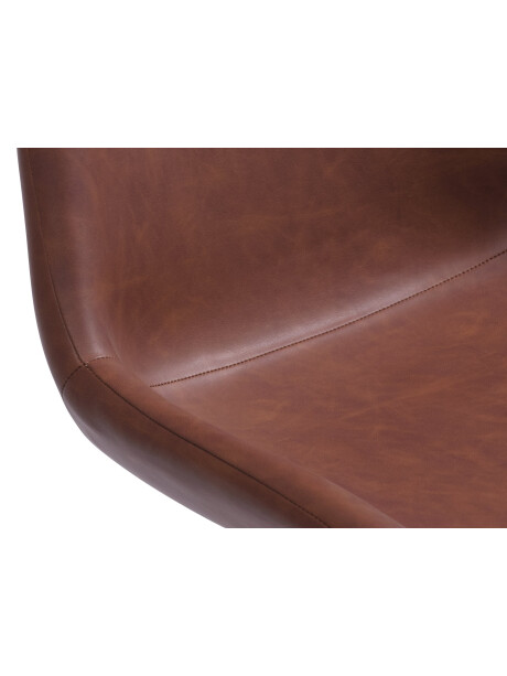 Silla de comedor HYGUM giratoria polipiel cognac/negro Silla de comedor HYGUM giratoria polipiel cognac/negro