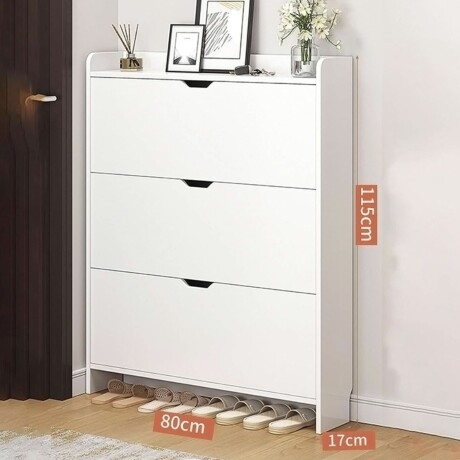 Zapatero Organizador Vertical De 3 Estantes Madera Clara