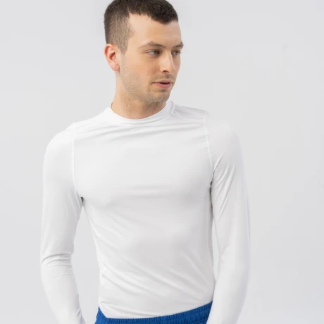 Remera Termica Menpi Alta Calidad Futbol Hombre Blanco S/C