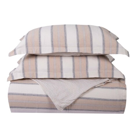 SET FUNDA NÓRDICA SUPER KING LINO-Y-ALGODON DOUBLE LAYER STRIPE