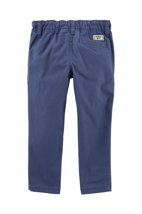 Pantalón de algodón, ajustado, azul Sin color