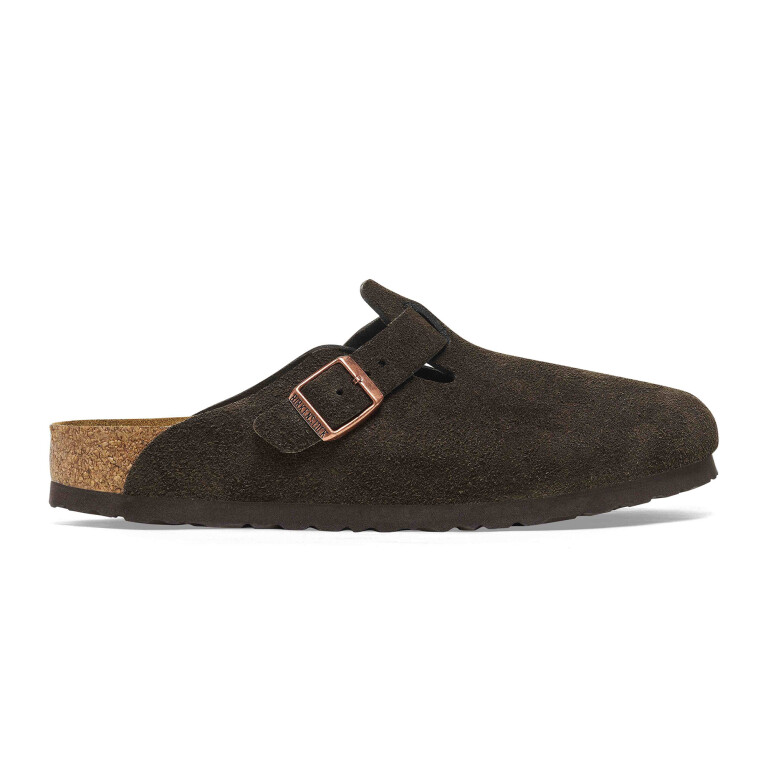 Zueco Boston Soft Footbed Suede Leather - Regular Marron