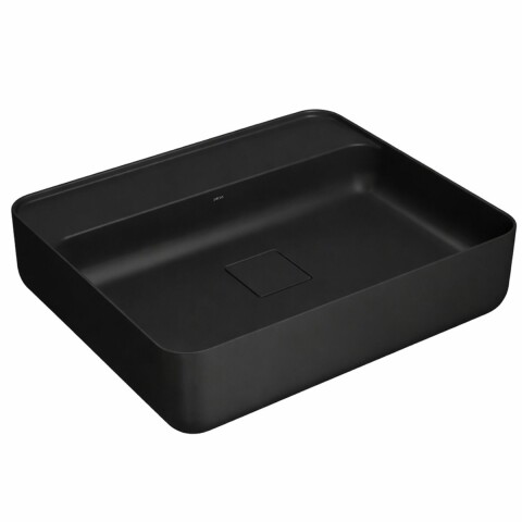 Bacha de apoyo rectangular 50x40 cm C/mesa Negro mate Deca Bacha De Apoyo Rectangular 50x40 Cm C/mesa Negro Mate Deca