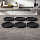 Set x6 Plato de postre cerámica TOKIO 20cm NEGRO