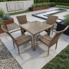 JGO JARDIN C/MESA CUAD BEIGE COMB 5PZAS Unica