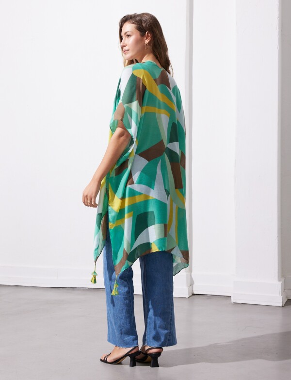 Kimono Printed VERDE/MULTI