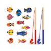 Juego de pesca magnética de madera Djeco +24m Juego De Pesca Magnética De Madera Djeco +24m