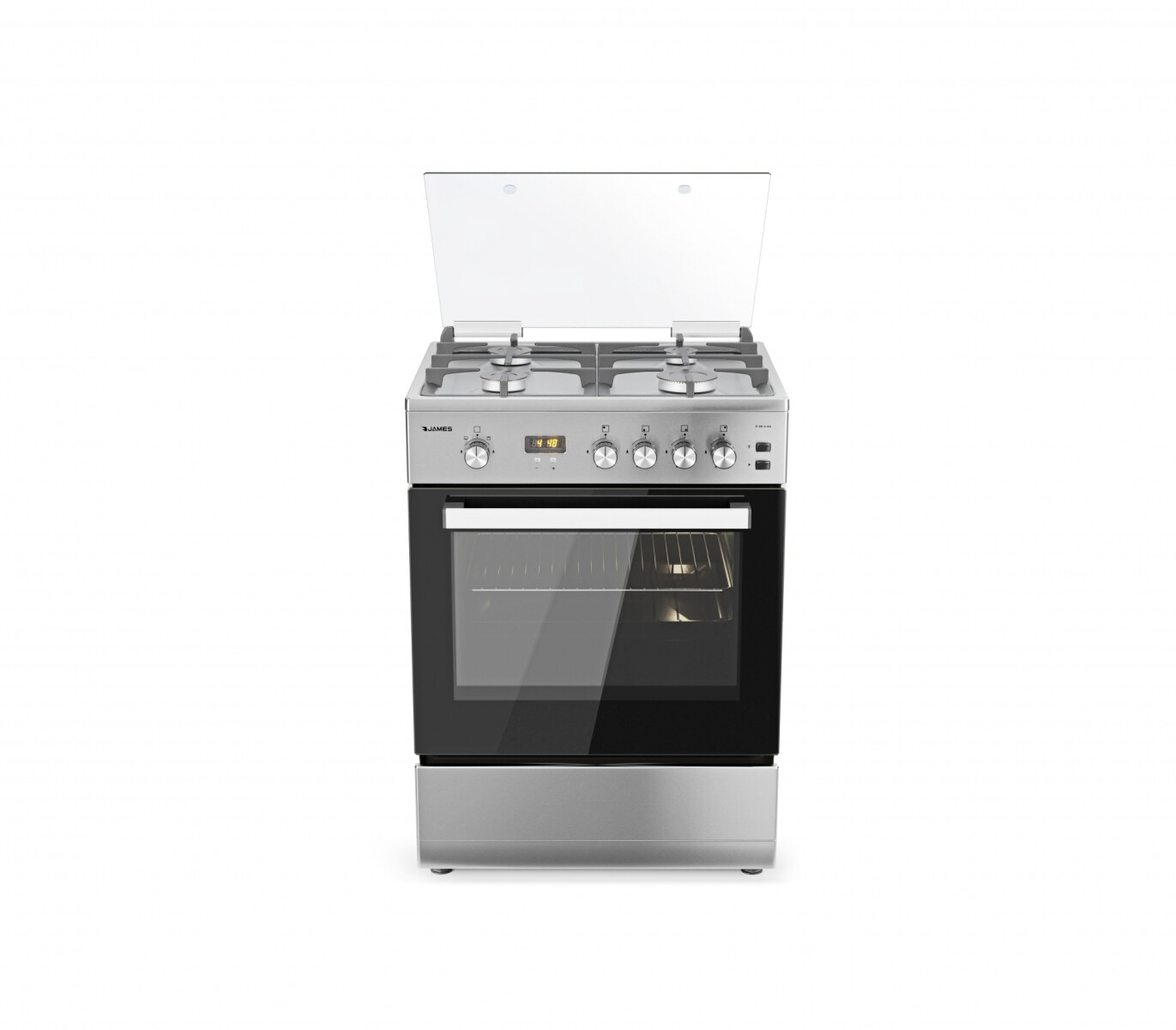 Cocina A Gas James 4 Hornallas Con Grill Inox 