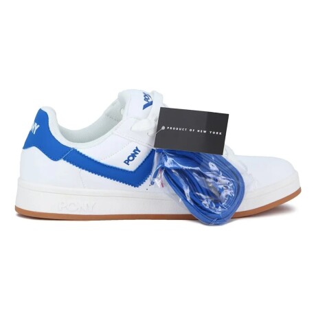 Championes Pony Lifestyle Square Pu Hombre Blanco-Azul