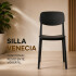 Silla Comedor X6 Combohome Venecia Polipropileno Premium Negro 1