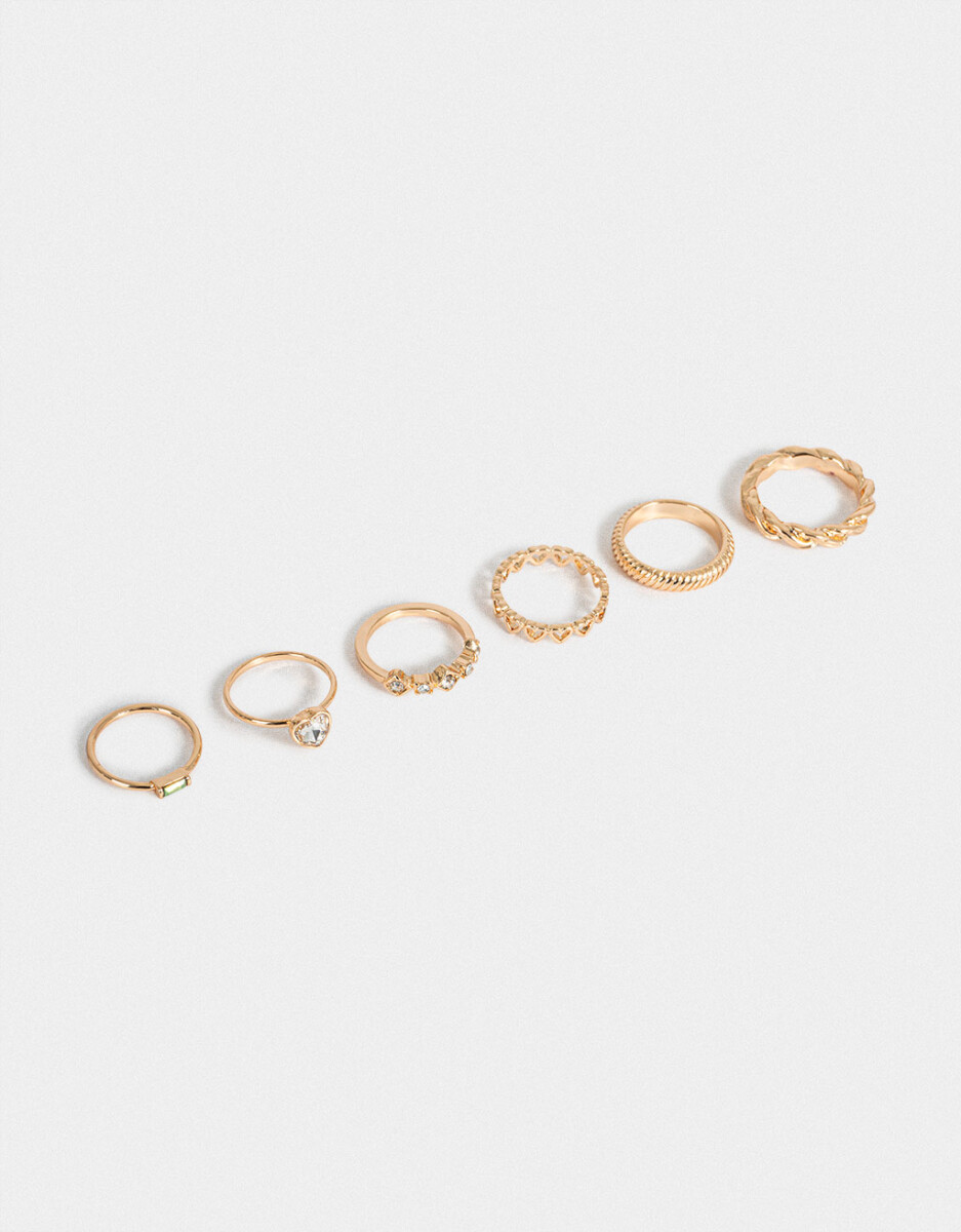 Set De Anillos De Metal 