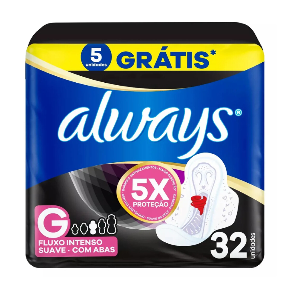 Toallitas Femeninas Always Toalla Noche Suave Talla G 32 Unidades 