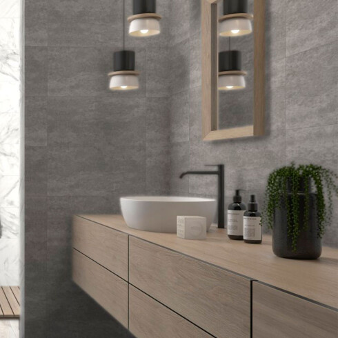 Porcelanato Gris Rustico 75x75Cm Piso Pared GAMAS DE GRIS