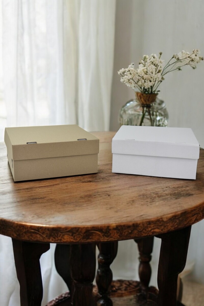 Caja troquelada 28x28x12. - REVERSIBLE - REVERSIBLE BLANCO MADERA 