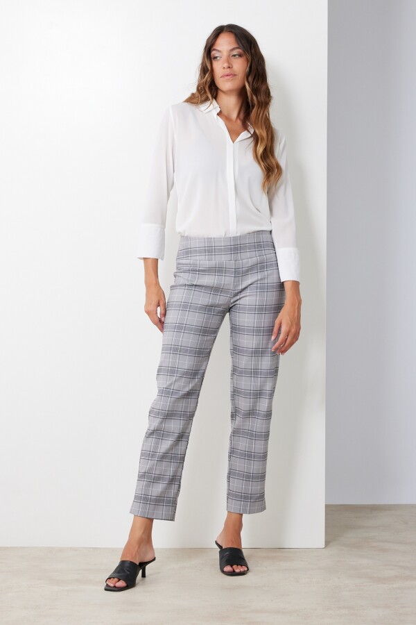 Pantalon Pretina Ancha GRIS/MULTI