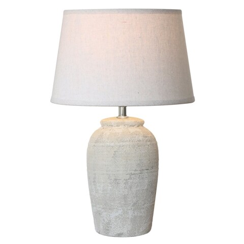 LAMPARA DE MESA CERAMICA D25x41CM BEIGE LAMPARA DE MESA CERAMICA D25x41CM BEIGE