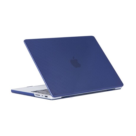Carcasa protector hardsell fibra carbono para macbook 14.2' devia Peony blue