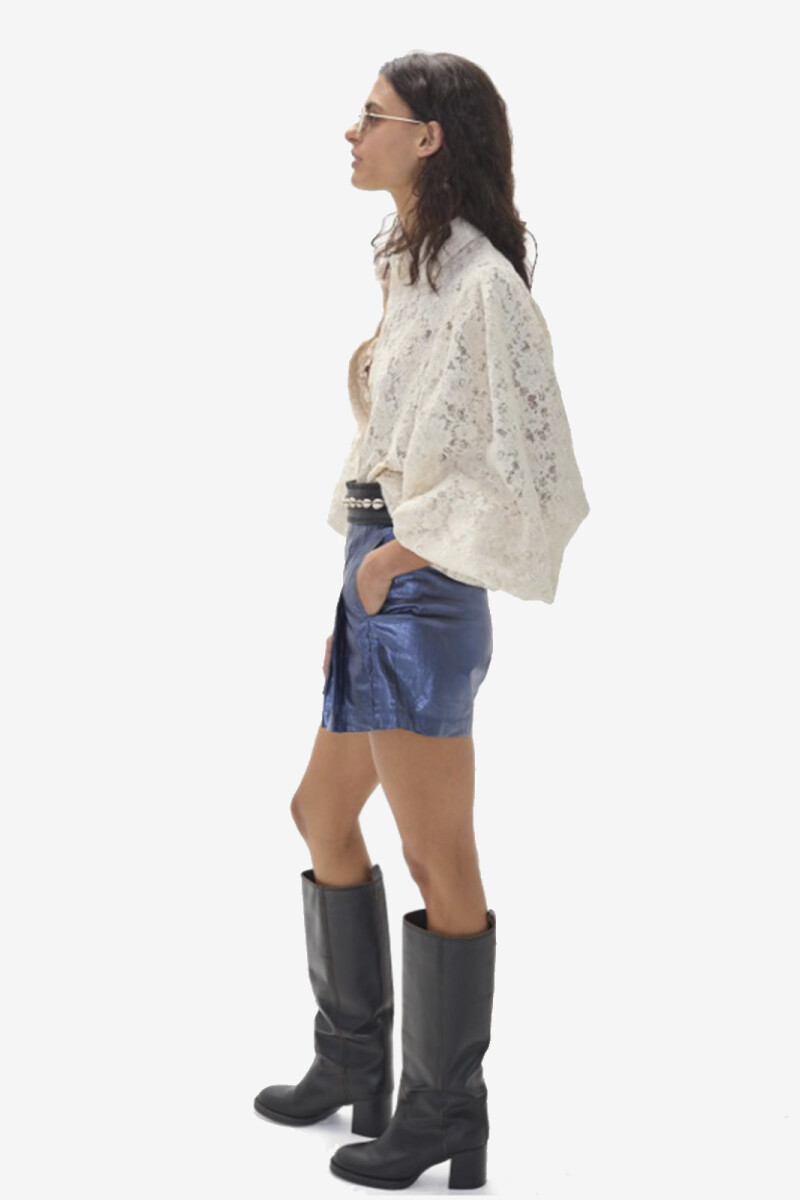 CLAIRE COTTON LACE SHIRT Natural