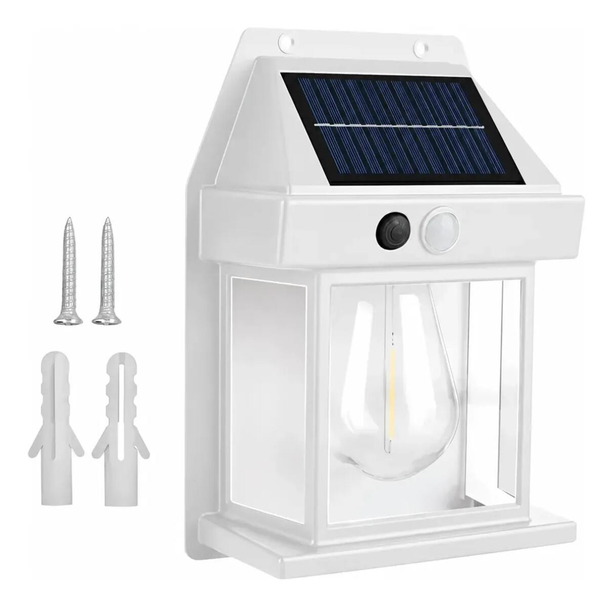 Foco Farol Solar Led Exterior Blanco Luz Cálida 