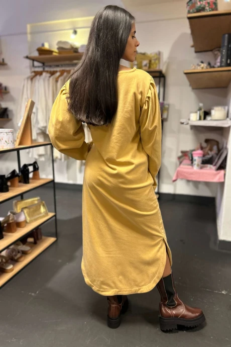Vestido Beis Mostaza