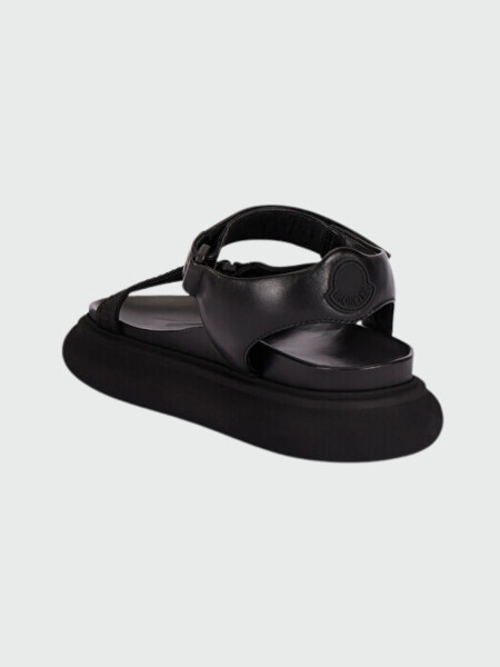 Moncler -Sandalias de goma con tiras ajustables, Catura Negro