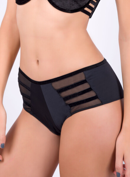 Coulotte velvet lace Negro
