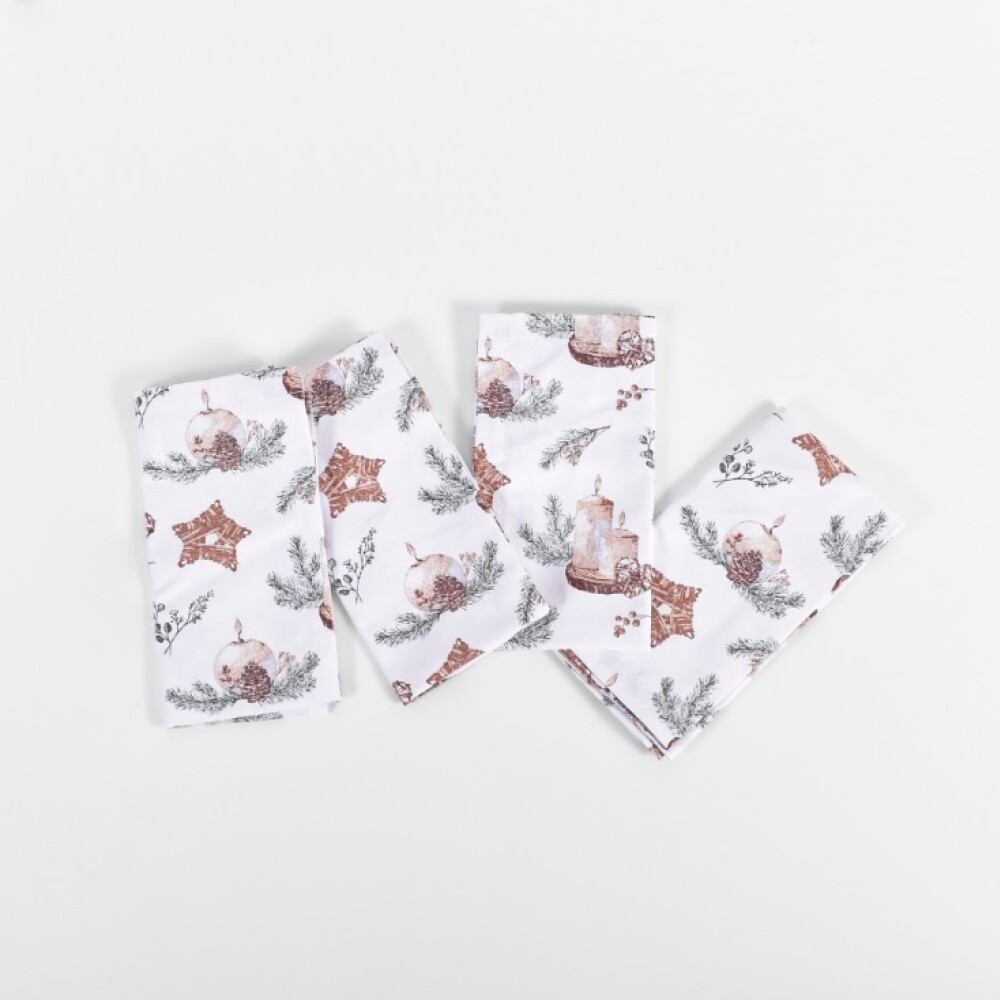 Set X4 Servilletas 45 x 45cm. Navidad 2026 Cozy Christmas