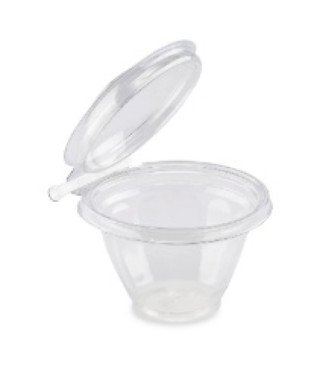 POTE PET CON LACRE TAPA DOMO BAJA 250ML ø 10,8 x 8 CM 