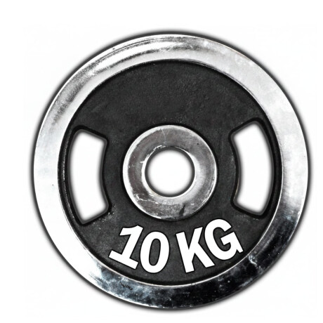 Disco Olímpico 10K C/ Agarre Expert Cromado Pesa P/ Barras y mancuernas Fit014002-10k