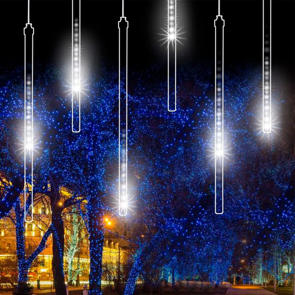 Luces Colgantes Lluvia Meteorito Estrella Fugaz Decoración Luces Colgantes Lluvia Meteorito Estrella Fugaz Decoración